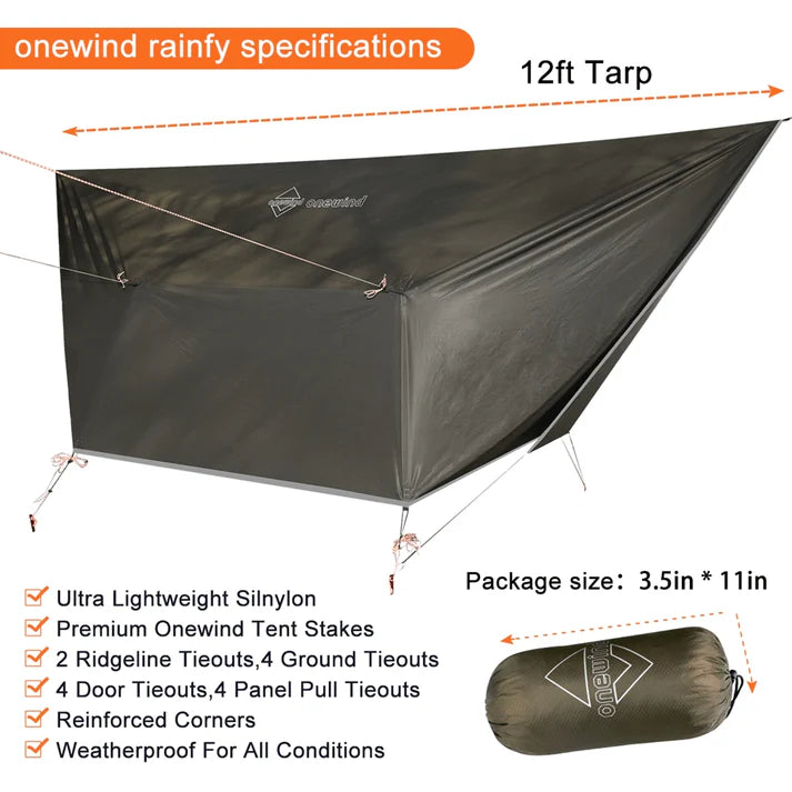 Load image into Gallery viewer, Onewind Billow Ultralight Hammock Tarp Shelter 12' By Onewind Outdoors