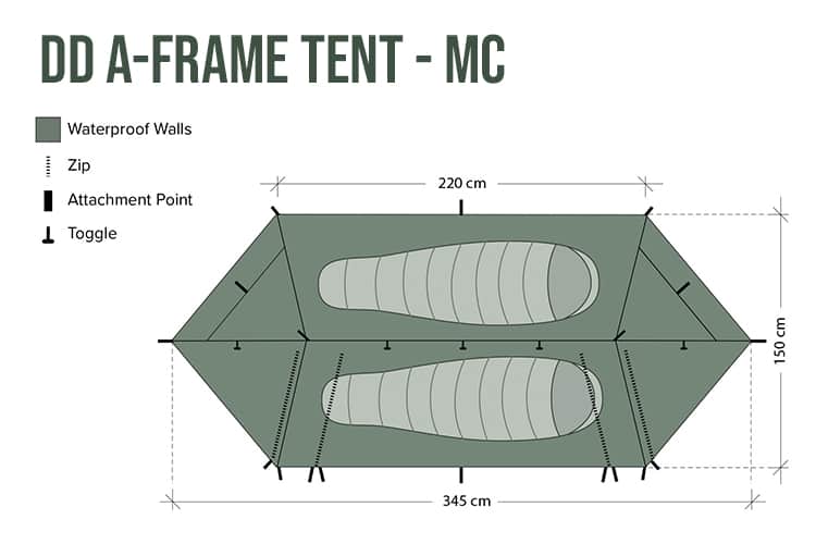 Load image into Gallery viewer, DD Hammocks A-Frame Tent - Multicamo By DD Hammocks