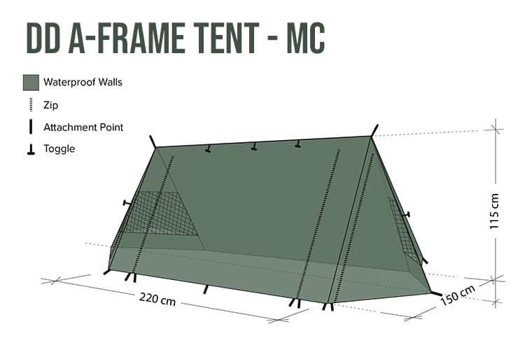Load image into Gallery viewer, DD Hammocks A-Frame Tent - Multicamo By DD Hammocks