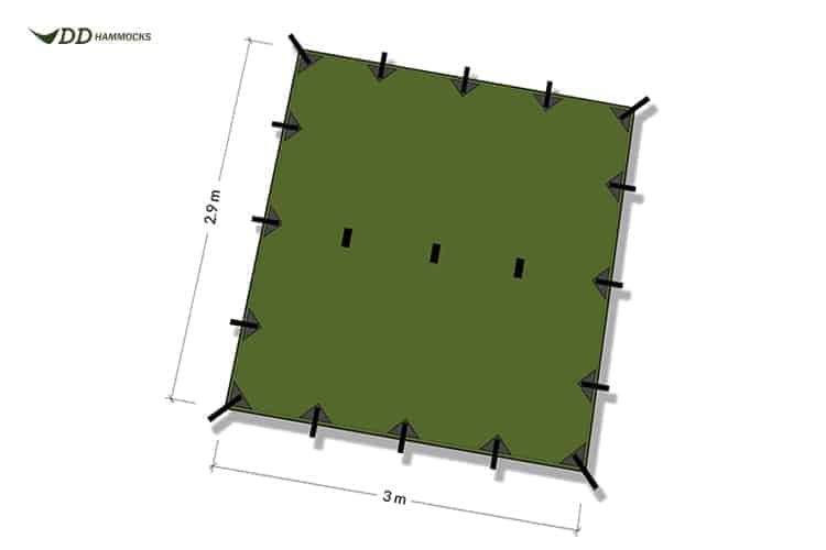 Load image into Gallery viewer, DD SuperLight Tarp - Olive Green By DD Hammocks