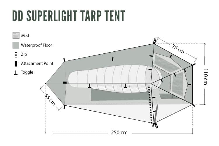 Load image into Gallery viewer, DD SuperLight Tarp Tent By DD Hammocks