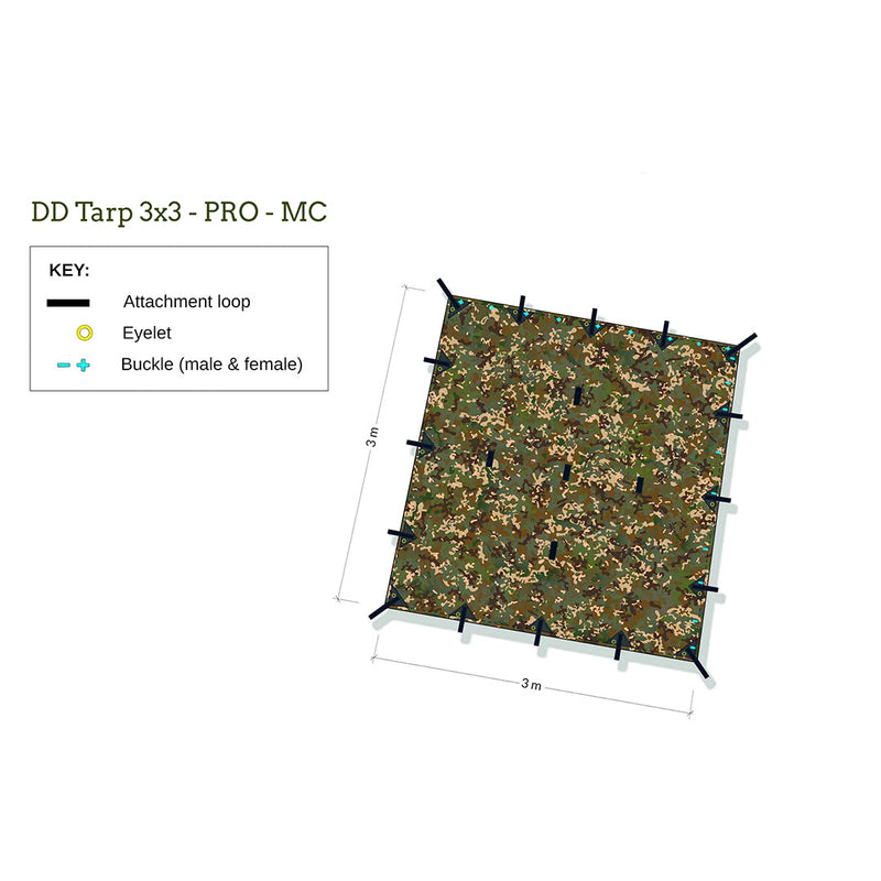 Load image into Gallery viewer, DD Hammocks Tarp 3x3 - PRO - MC By DD Hammocks