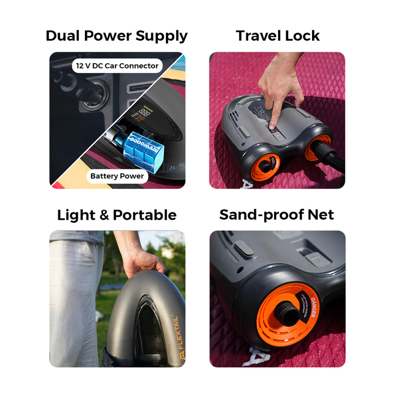 Load image into Gallery viewer, Flextail Gear EVO SUP PUMP PRO -45PSI & 8000mAh Built-in Battery SUP & Tire Pump By Flextail Gear