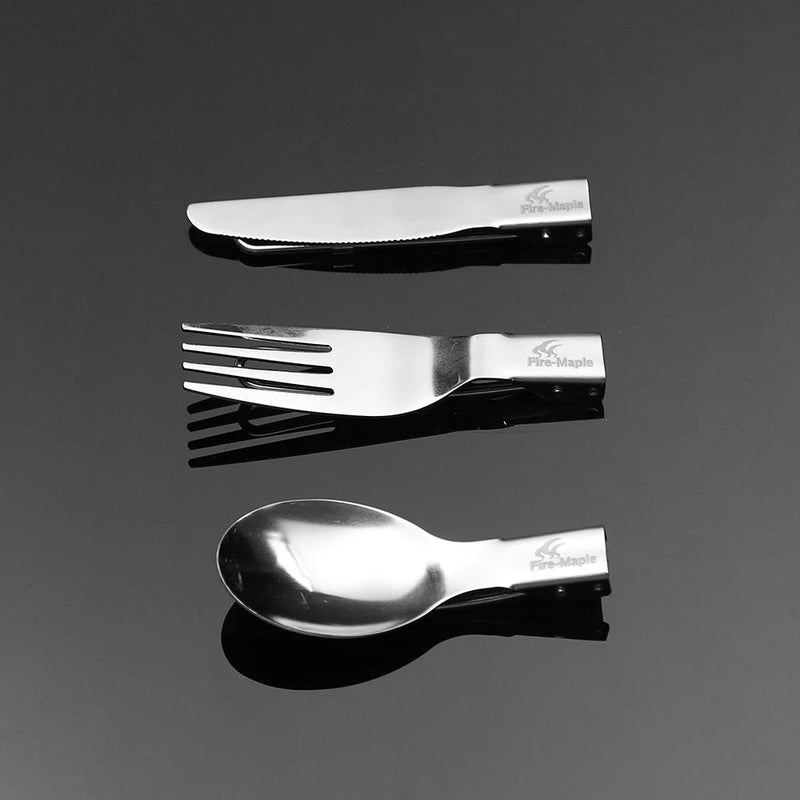 Load image into Gallery viewer, Firemaple FMT-803 Stainless Folding Cutlery Set By Fire Maple Gear