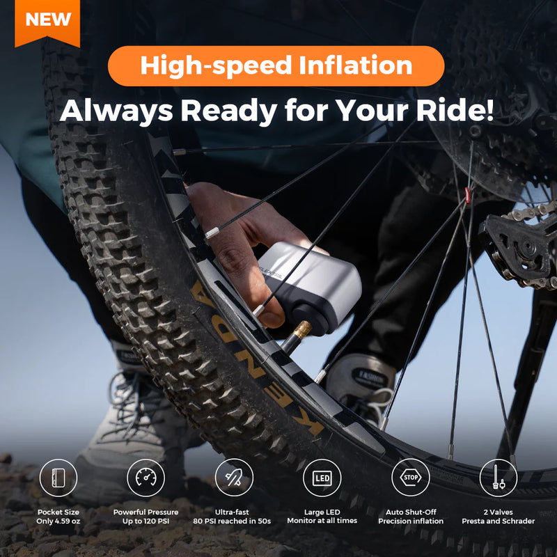 Load image into Gallery viewer, Flextail Tiny Bike Pump Pro 120 PSI with LED Display By Flextail Gear