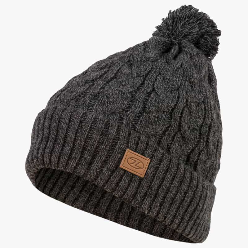 Load image into Gallery viewer, Highlander Beira Lined Bobble Hat (Various Colours) Charcoal marl By Highlander Outdoor