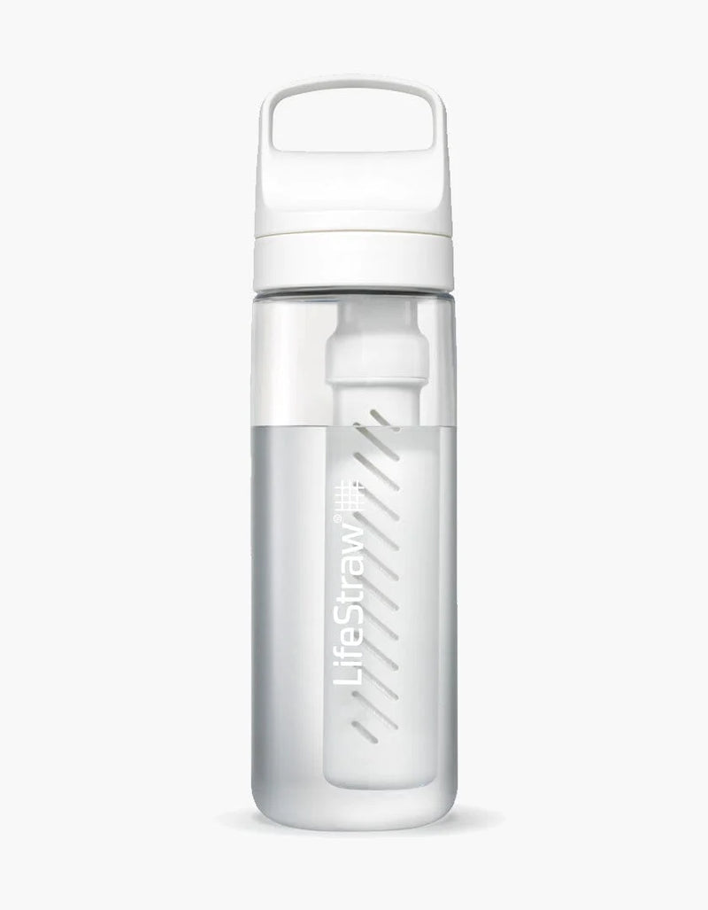 Load image into Gallery viewer, LifeStraw Go Tritan Renew 650ml Bottle Polar White Clear By LifeStraw