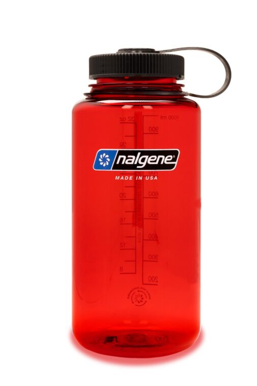 Load image into Gallery viewer, Nalgene 32oz / 1L Wide Mouth Sustain Water Bottle Red By Nalgene
