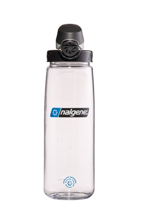 Load image into Gallery viewer, Nalgene On-the-Fly Lock-Top Sustain Bottle 24oz 680ml Clear Black top By Nalgene