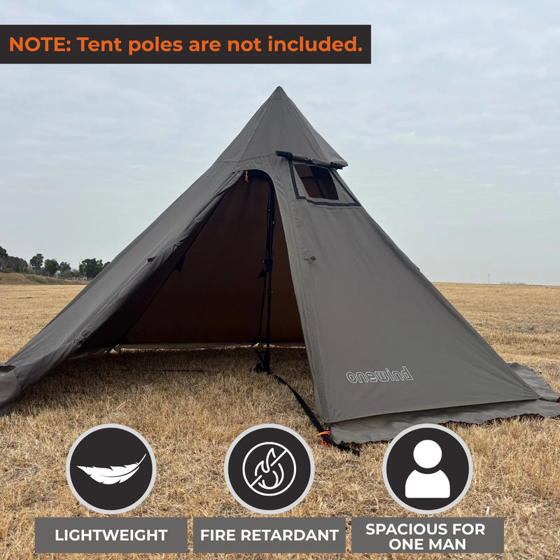 Load image into Gallery viewer, Onewind Summit Solo Teepee Hot Tent with Stove Jack By Onewind Outdoors