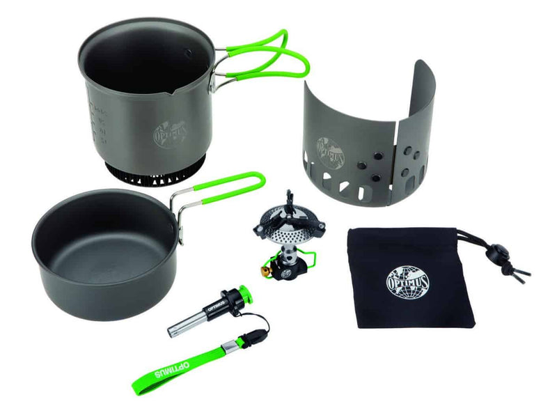 Load image into Gallery viewer, Optimus Elektra FE Gas Cookset With Pans By Optimus Outdoors