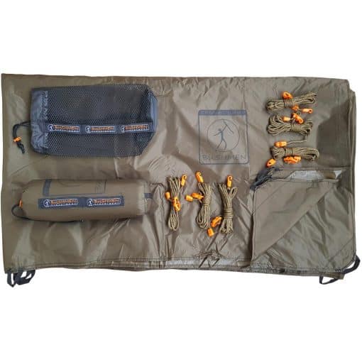 Load image into Gallery viewer, Bushmen Ultralight Tarp 2x3 - Dark Olive By Bushmen