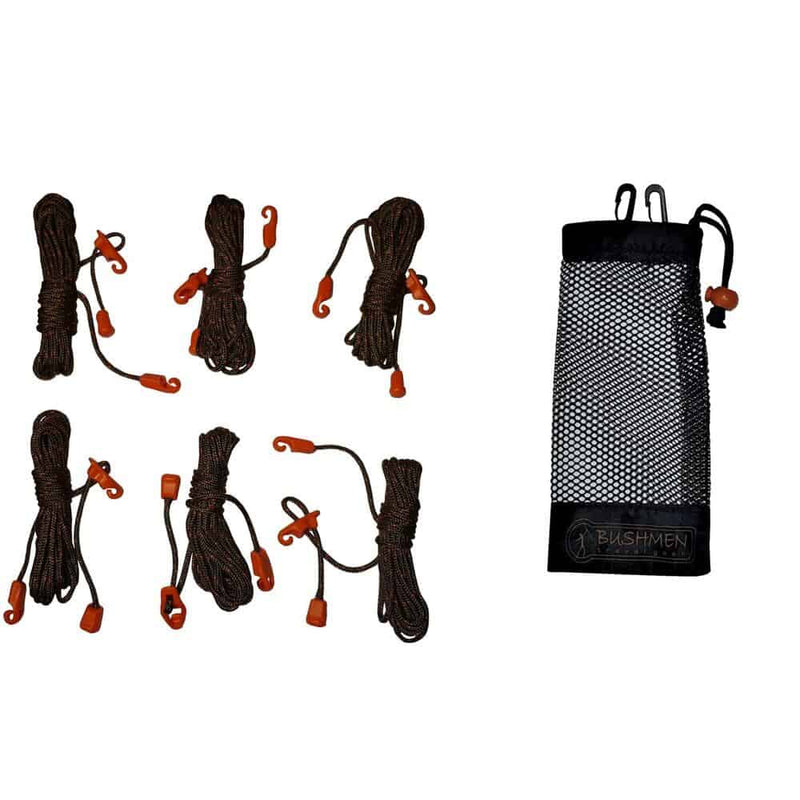 Load image into Gallery viewer, Bushmen ULTRALIGHT Tensioning Cords - Black/Orange By Bushmen