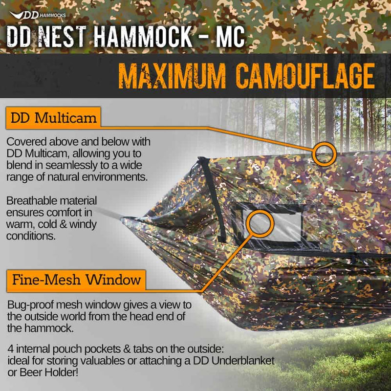 Load image into Gallery viewer, DD Nest Hammock - MC Multicamo By DD Hammocks