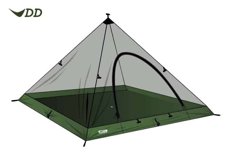 Load image into Gallery viewer, DD SuperLight Pyramid Mesh Tent By DD Hammocks