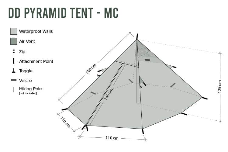 Load image into Gallery viewer, DD Hammocks Pyramid Tent - Multicamo By DD Hammocks