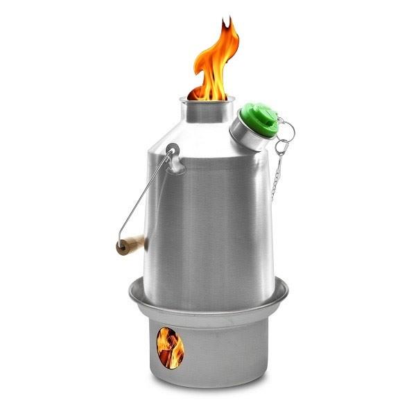 Load image into Gallery viewer, Kelly Kettle 'Scout' 1.2 ltr (Stainless Steel) + Whistle Storm Kettle By Kelly Kettle