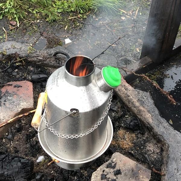 Load image into Gallery viewer, Kelly Kettle 'Scout' 1.2 ltr (Stainless Steel) + Whistle Storm Kettle By Kelly Kettle