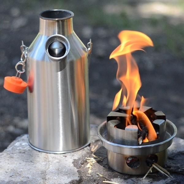 Load image into Gallery viewer, Kelly Kettle Trekker' Kit Fire Kettle and Stove (Stainless Steel) By Kelly Kettle