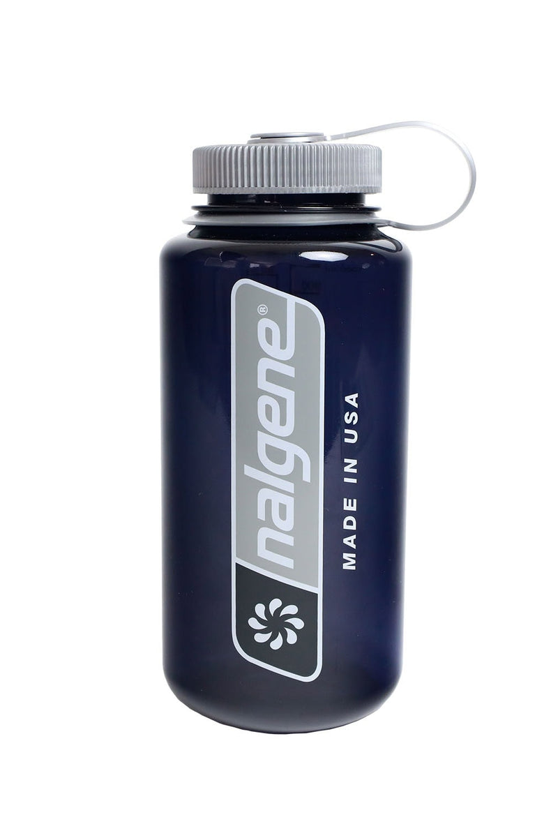 Load image into Gallery viewer, Nalgene 32oz / 1L Wide Mouth Sustain Water Bottle Odyssey Gray Large Logo By Nalgene