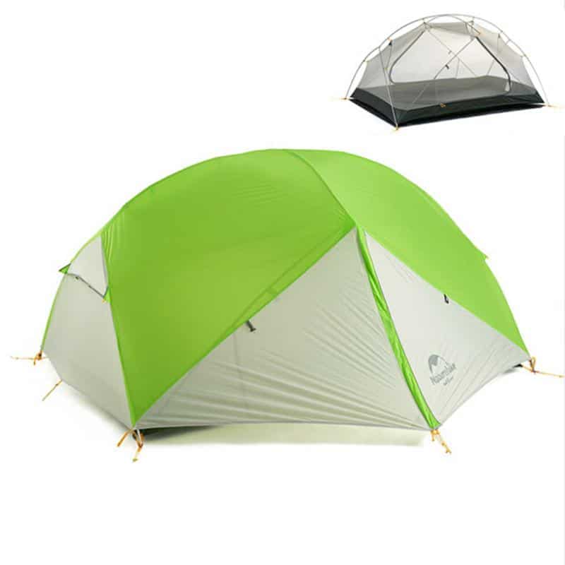 Load image into Gallery viewer, Naturehike 20D Mongar Ultralight 2 man Tent (Various Colours) With Mat Green white By NatureHike