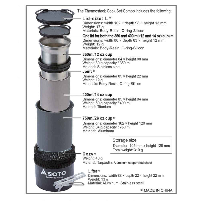 Load image into Gallery viewer, SOTO Thermostack Cook Set Combo By Soto Outdoors