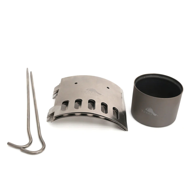 Load image into Gallery viewer, Toaks Tistand Titanium Alcohol Stove Dual Stand and Windscreen By Toaks Outdoors