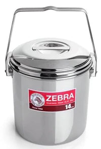 Load image into Gallery viewer, Zebra Stainless Steel Billy Can with handle (Various Sizes) 14cm By Zebra Head