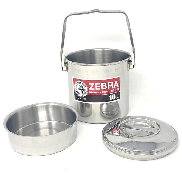 Load image into Gallery viewer, Zebra Stainless Steel Billy Can with handle (Various Sizes) 12cm By Zebra Head