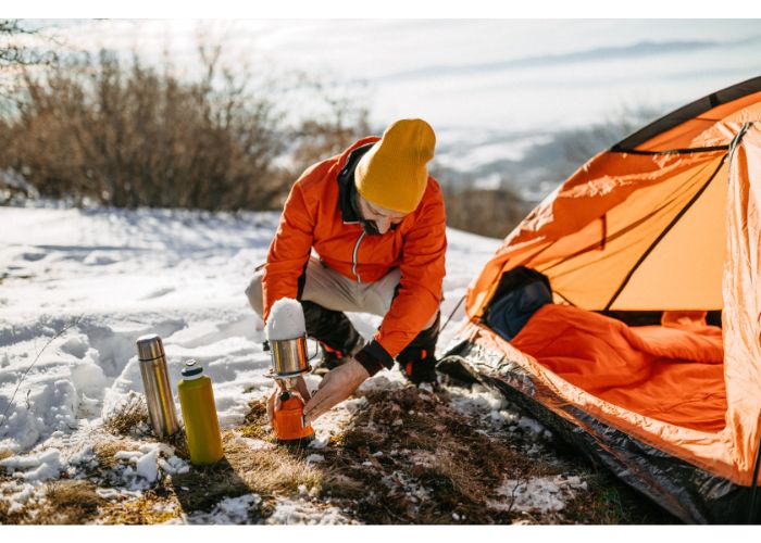 camping snow