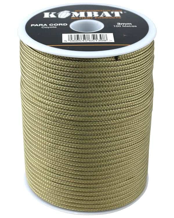 Load image into Gallery viewer, Para Cord 3mm on 100m Reel (Various colours) Coyote By Kombat UK
