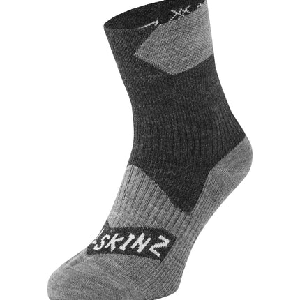 SealSkinz Bircham Waterproof All Weather Ankle Length Sock Black Grey By Seal Skinz