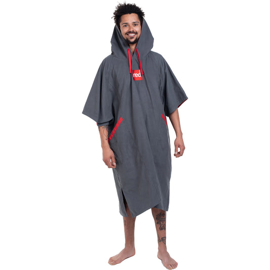 Red Original Quick Dry Microfibre Changing Robe (small) - Grey-Wood To Water Outdoors