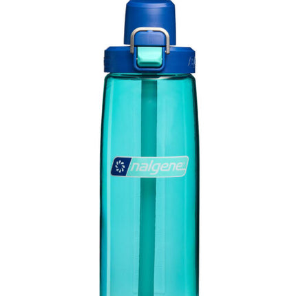 Nalgene Fresh Flow Straw Bottle 700ml (Various Colours) Aqua with Blue Cap By Nalgene