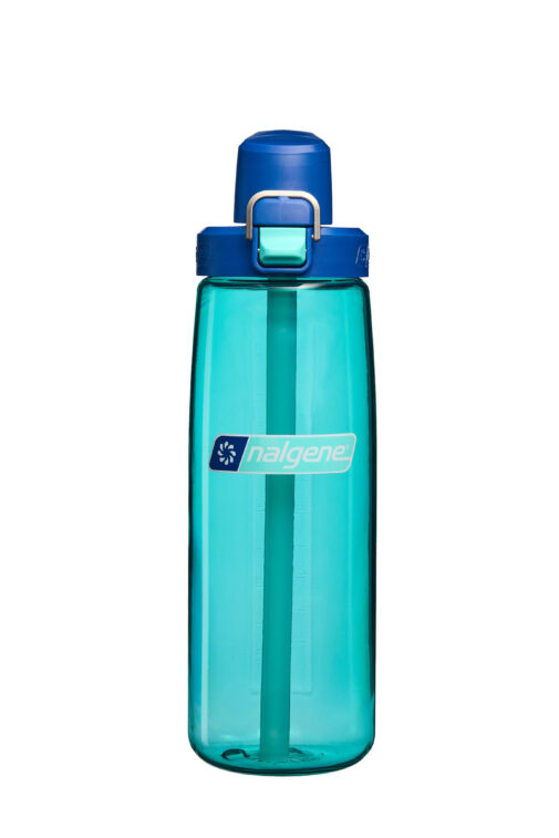 Nalgene Fresh Flow Straw Bottle 700ml (Various Colours) Aqua with Blue Cap By Nalgene