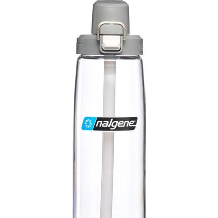 Nalgene Fresh Flow Straw Bottle 700ml (Various Colours) Clear with Grey Cap By Nalgene