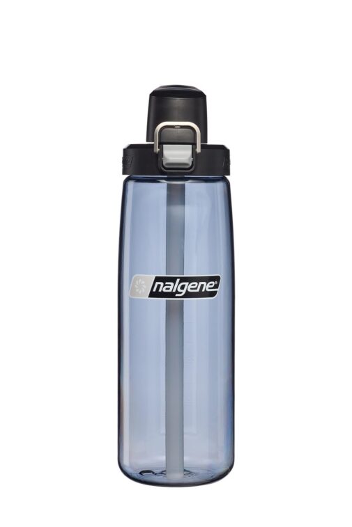 Nalgene Fresh Flow Straw Bottle 700ml (Various Colours) Grey with Black Cap By Nalgene