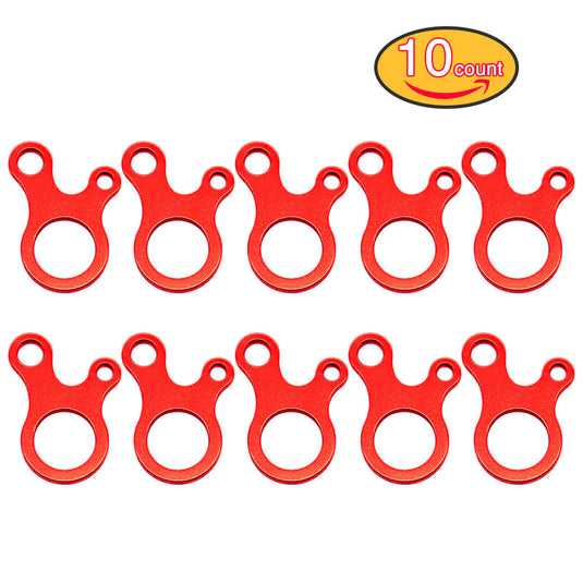 Onewind Outdoors 3 Holes Guyline Tensioner-Red-10pcs By Onewind Outdoors