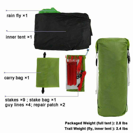 3F UL Gear Lanshan 2 Classic / 3 Season / Grey By 3F UL GEAR