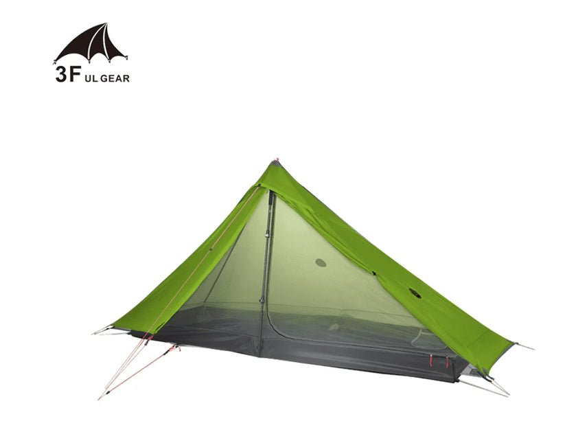 3fulgear Lanshan 1 Pro 20D SilNylon 3 Season - Green Hiking Pole Tent By 3F UL GEAR