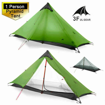 3F UL Gear Lanshan 1 - 3 Season Tent (Green, T Zip) By 3F UL GEAR