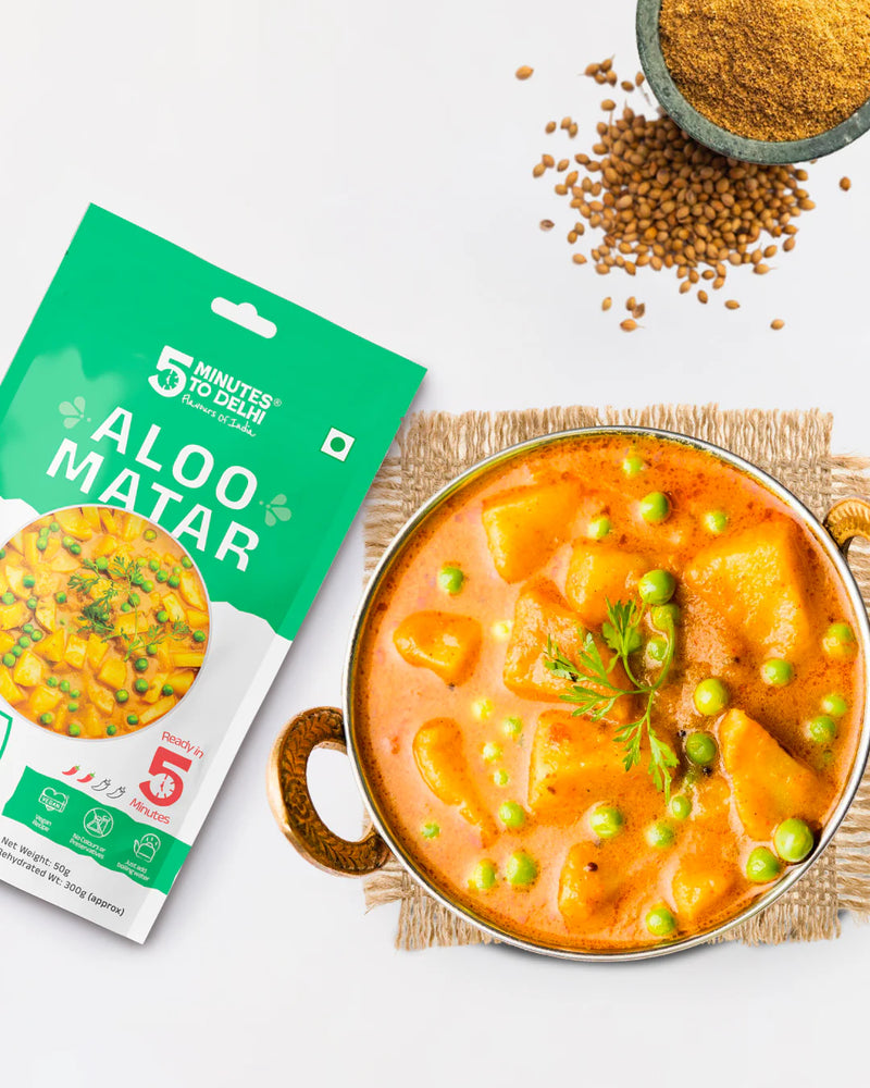 Load image into Gallery viewer, 5 Minutes To Delhi Aloo Matar Camping Meal (Vegan) By 5 Minutes To Delhi
