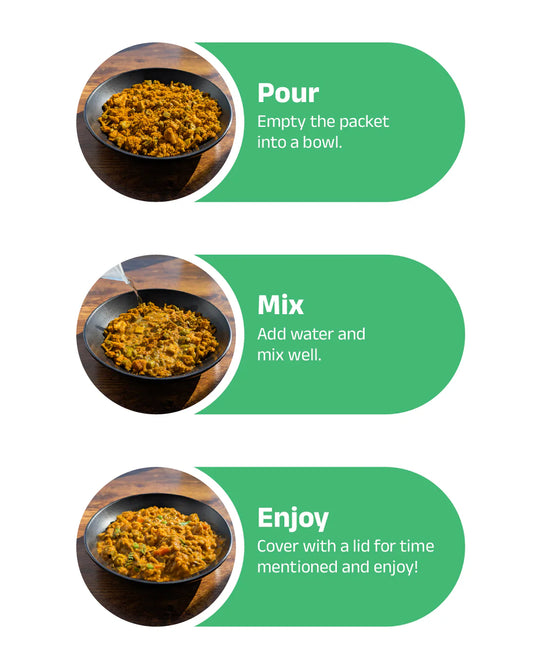 5 Minutes To Delhi Aloo Matar Camping Meal (Vegan) By 5 Minutes To Delhi