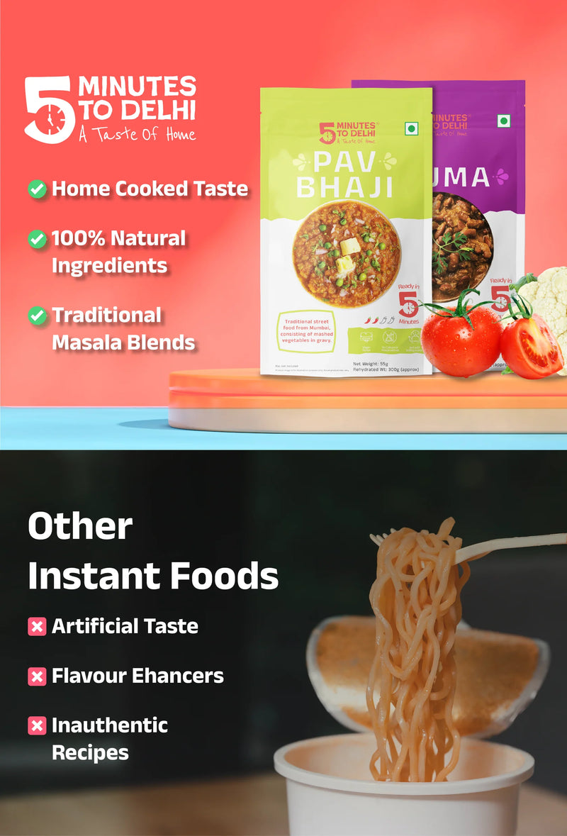 Load image into Gallery viewer, 5 Minutes To Delhi Dal Fry Camping Meal (Vegan) By 5 Minutes To Delhi
