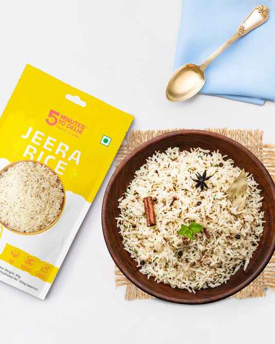 5 Minutes To Delhi Jeera Rice Camping Meal (Vegan) By 5 Minutes To Delhi