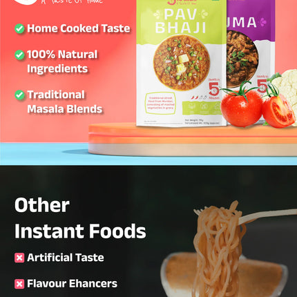 5 Minutes To Delhi Pav Bhaji Camping Meal (Vegan) By 5 Minutes To Delhi
