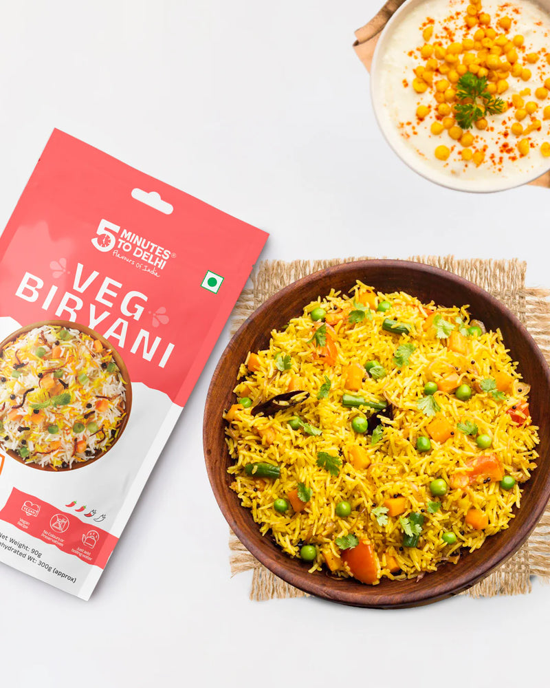 Load image into Gallery viewer, 5 Minutes To Delhi Vegetable Biryani Camping Meal (Vegan) By 5 Minutes To Delhi
