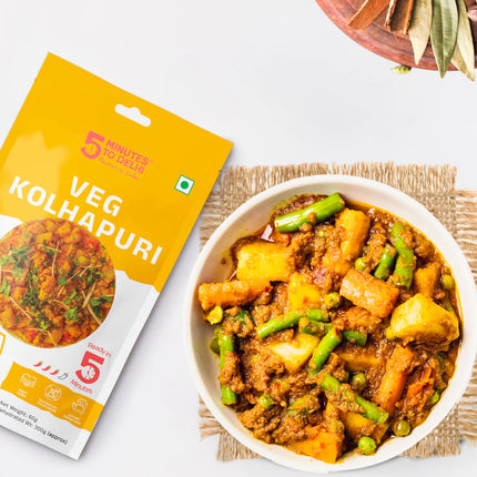 5 Minutes To Delhi Vegetable Kolhapuri Camping Meal (Vegan) By 5 Minutes To Delhi