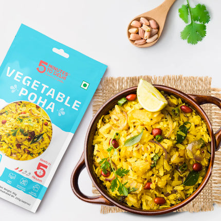5 Minutes To Delhi Vegetable Poha Camping Meal (Vegan) By 5 Minutes To Delhi
