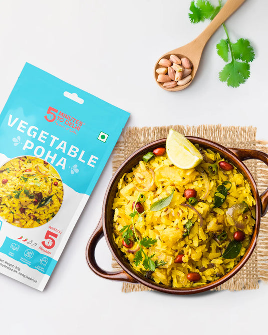 5 Minutes To Delhi Vegetable Poha Camping Meal (Vegan) By 5 Minutes To Delhi